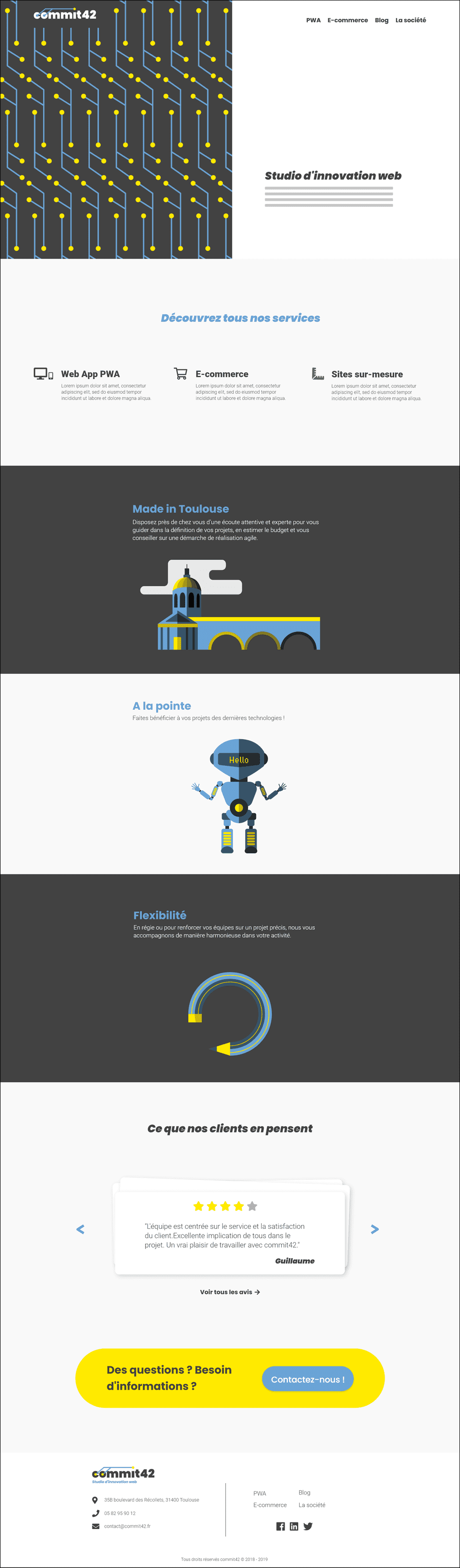 Homepage nouveau site commit42